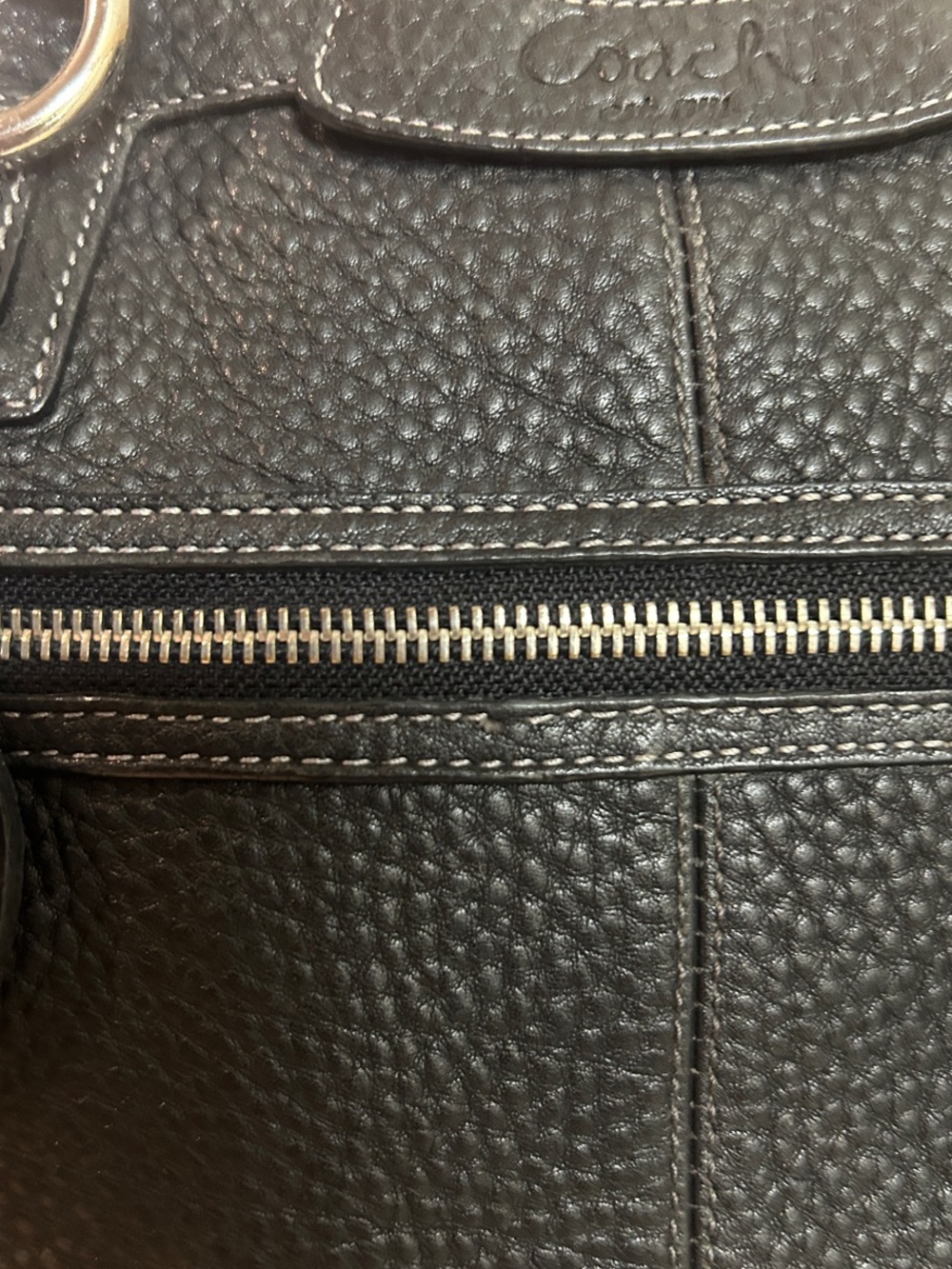 Authentic Coach Penelope Black Pebbled
Leather Carryall Tote Bag - Style F14682 - Picture 13 of 16